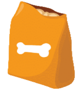 a bag of tasty dog treats